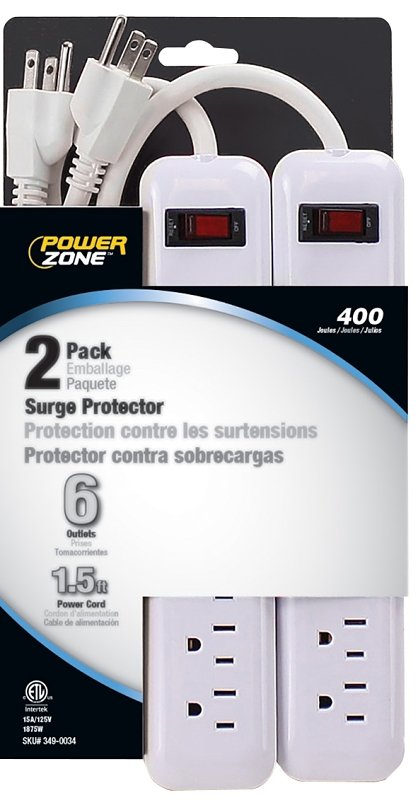 [3490034] SURGE PROTECT 6-OUT 400J 1.5FT