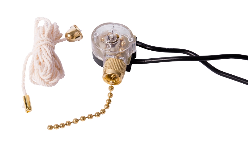 SWITCH CHAIN PULL BRS 6A 125V 