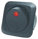 SWITCH ROCKER RED RND LED 25A 