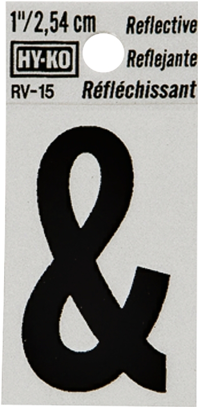 SYMBOL AMPERSAND 1IN BLK/SLV  