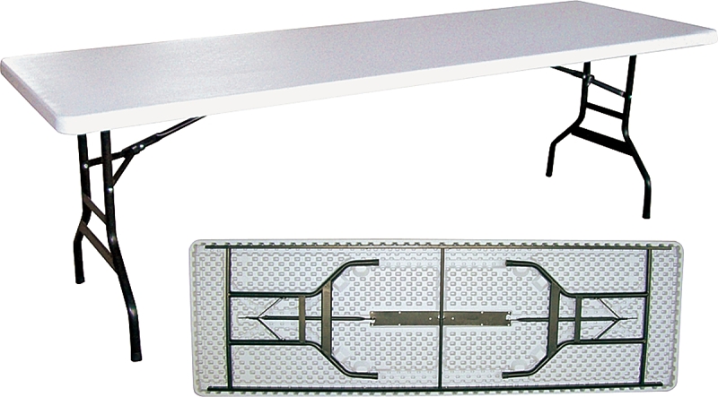 TABLE BANQUET W/FOLDNG LET 8FT