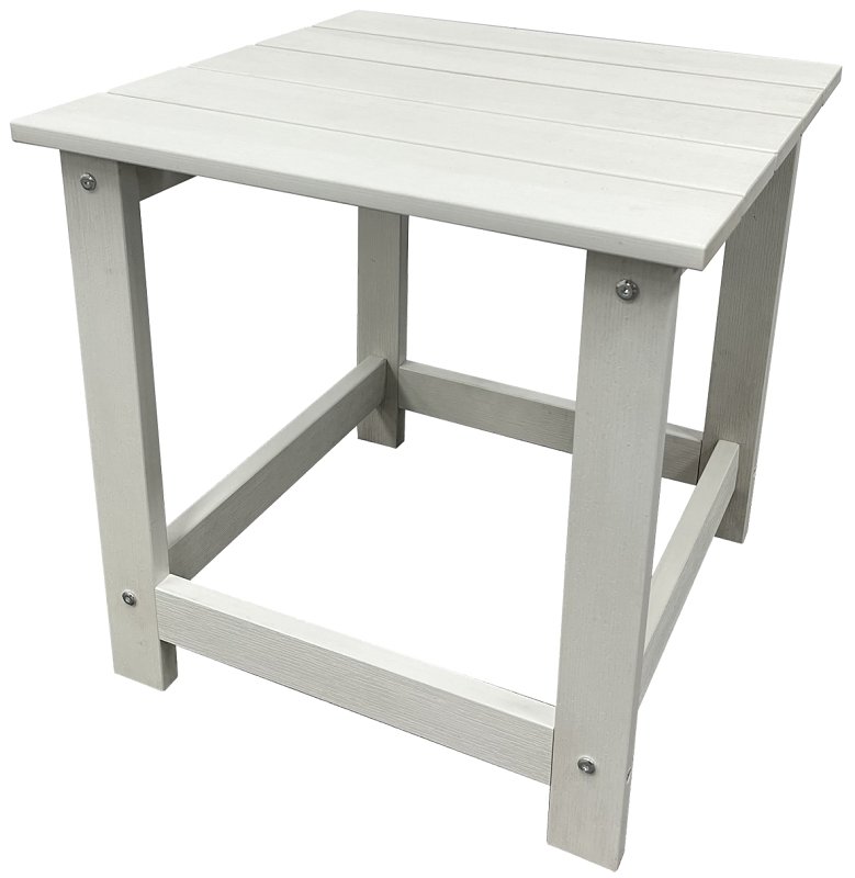 [3203106] TABLE SIDE RESIN WOOD WHITE   
