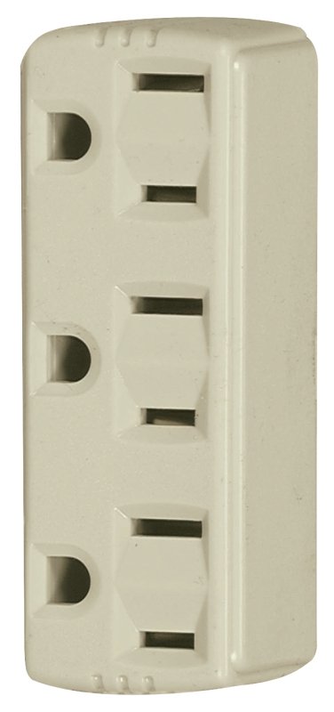 TAP 3 OUTLET GND 2P3W PLAST IV