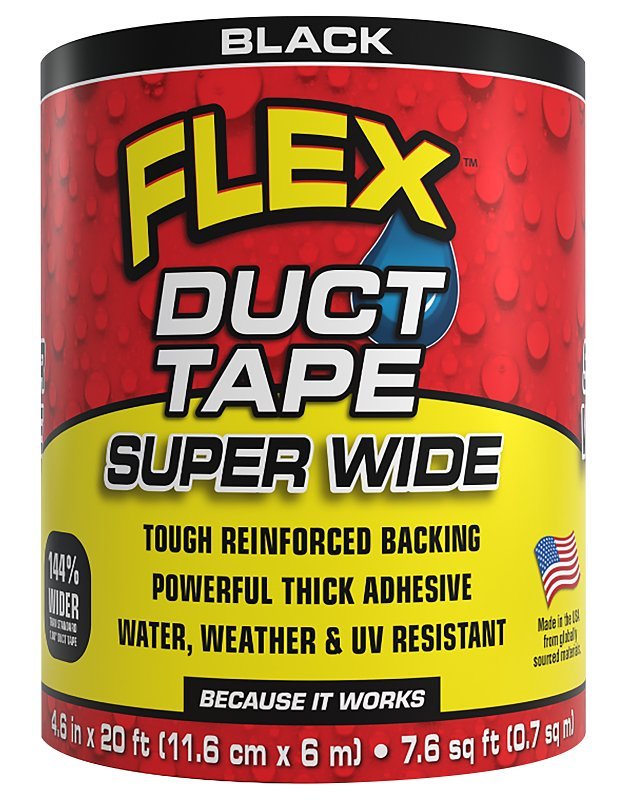 [2204196] TAPE DUCT FLEX BLK 4.6INX20FT 