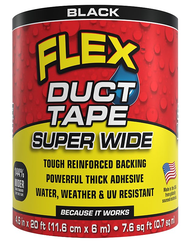 TAPE DUCT FLEX BLK 4.6INX20FT 