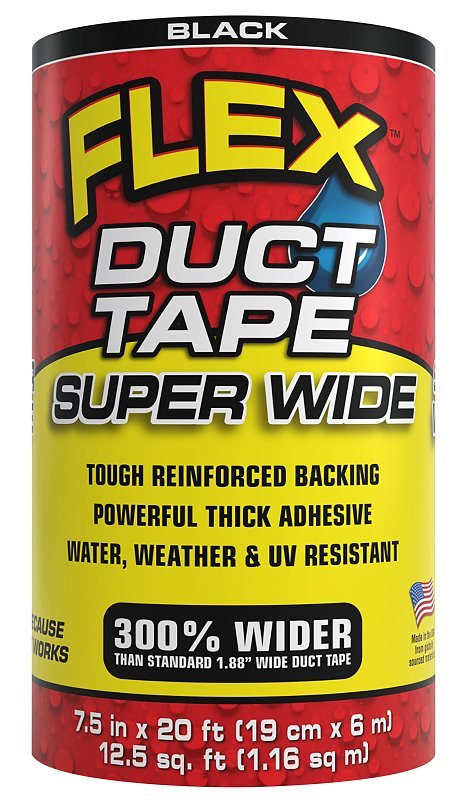 [2204212] TAPE DUCT FLEX BLK 7.5INX20FT 