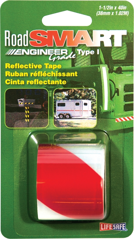 TAPE REFLECT RD/SIL 1-1/2X40IN
