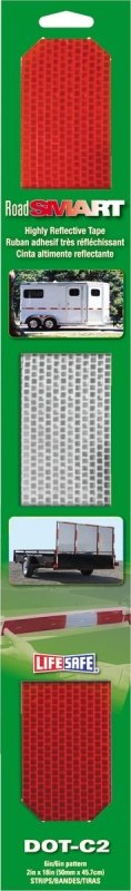 [2038883] TAPE RFLCT RD/SIL STRIP 2X18IN