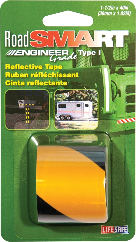 TAPE RFLCT YEL/BLK 1-1/2X40IN 