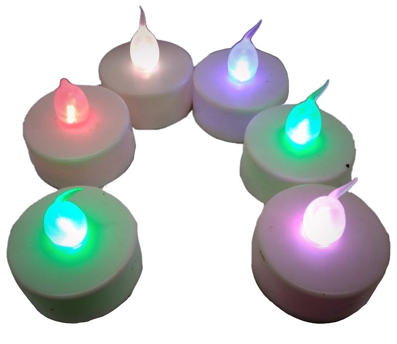TEA LIGHT COLOR CHANGING 6PK  