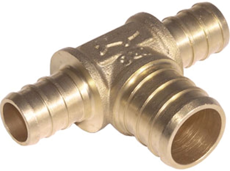 TEE BRASS BULLNOSE 1/2X1/2X3/4