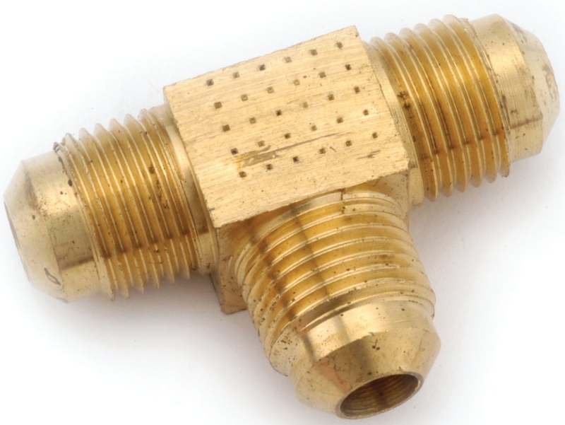 TEE FLARE BRASS 1/2 IN        