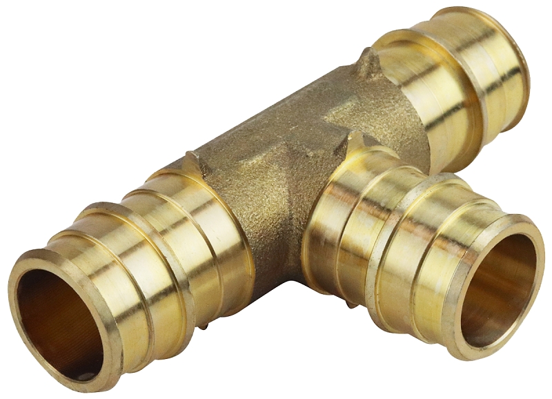 TEE PEX-A BRASS EXP BARB 3/4IN