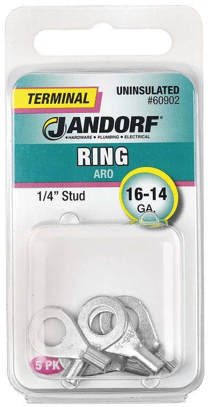 TERM RING 16-14 UNINS 1/4     