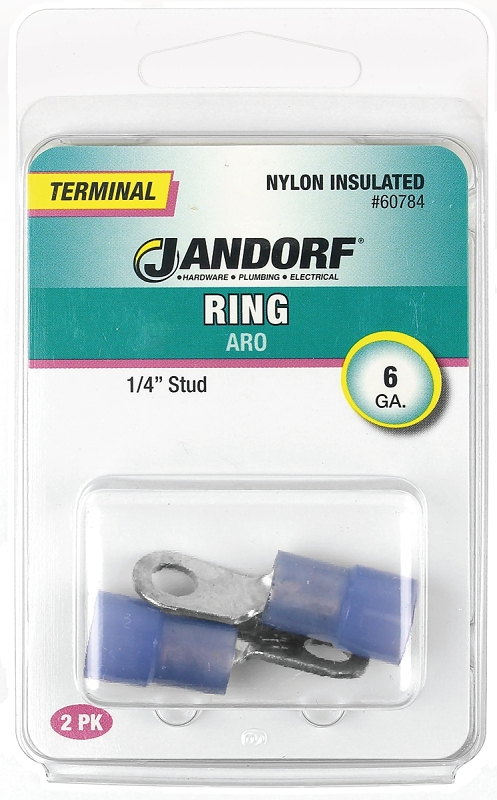 TERM RING 6ST NYLN INS 1/4    