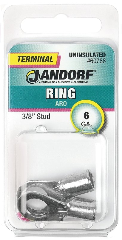 TERM RING 6ST UNINSUL 3/8     