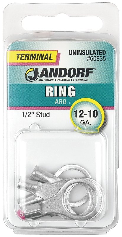 TERM RING UNINSUL .5STUD 12-10