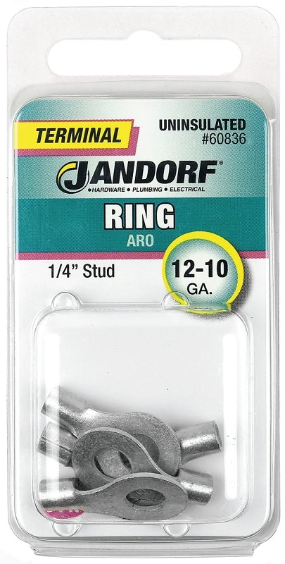 TERM RING UNINSUL.25STUD 12-10