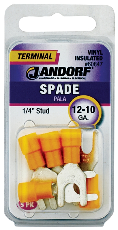 TERM SPADE VINYL INS .25 STUD 