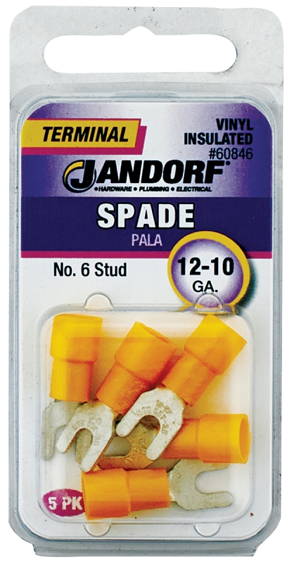 TERM SPADE VINYL INS NO 6 STUD