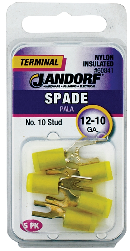 TERM SPADE VINYL INS NO10 STUD