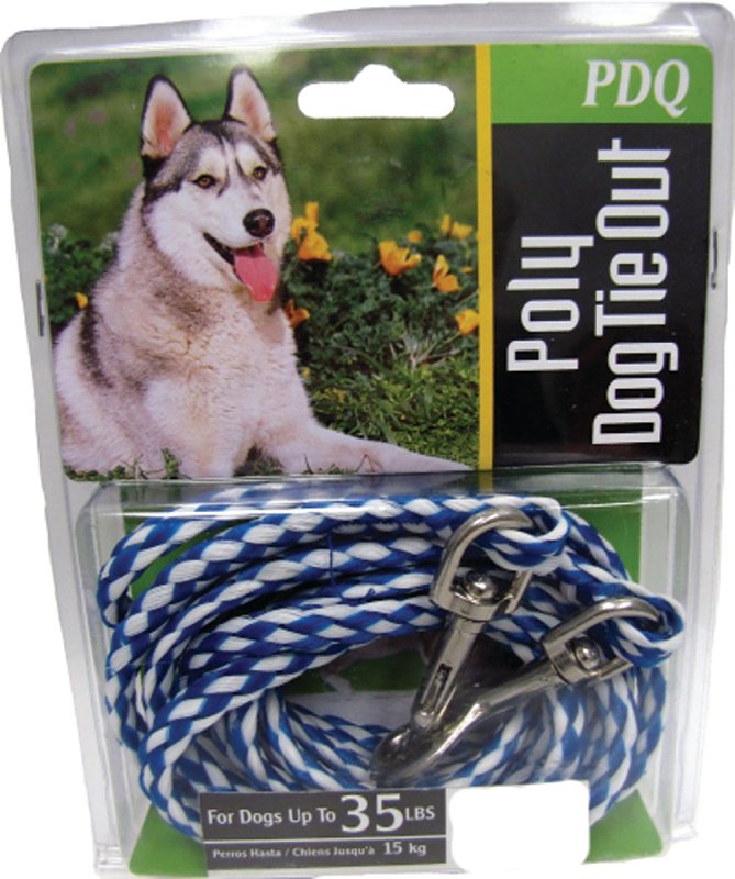 TIE OUT DOG POLY ROPE 15FT PDQ