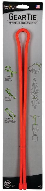 TIE TWIST RUBBER 32IN ORG 2PK 