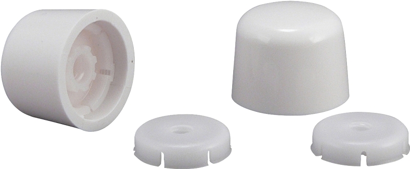 TOILET BOLT CAP ROUND WHITE   