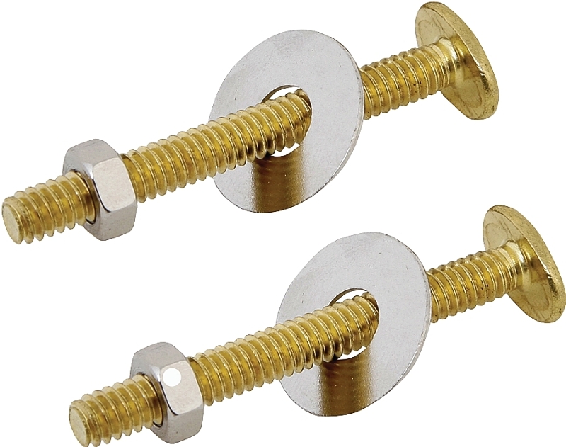 TOILET BOLT SET 1/4X2-1/4 BRS 