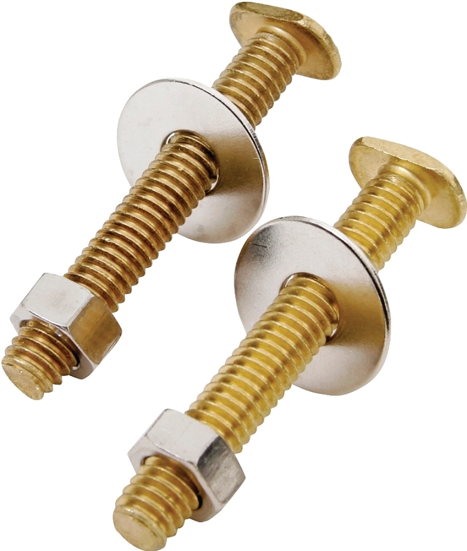 TOILET BOLT SET 5/16X2-1/4 BRS