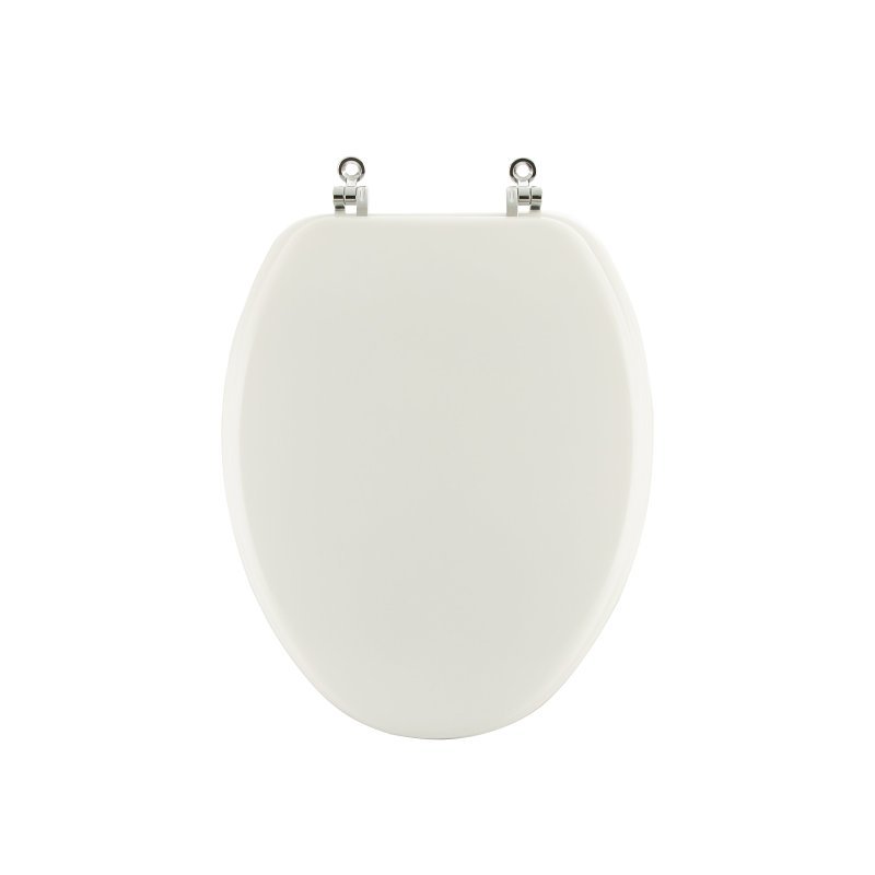 TOILET SEAT ELONG 19IN WHT/CRM