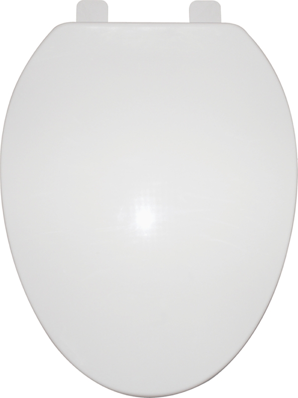 TOILET SEAT ELONG PLASTIC WHT 