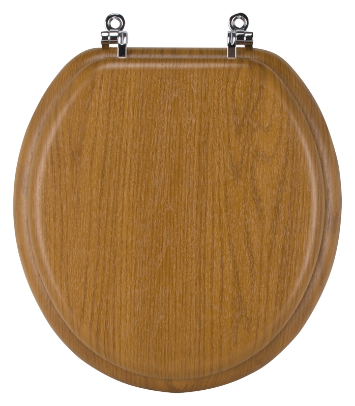 TOILET SEAT NATL OAK FNSH 17IN