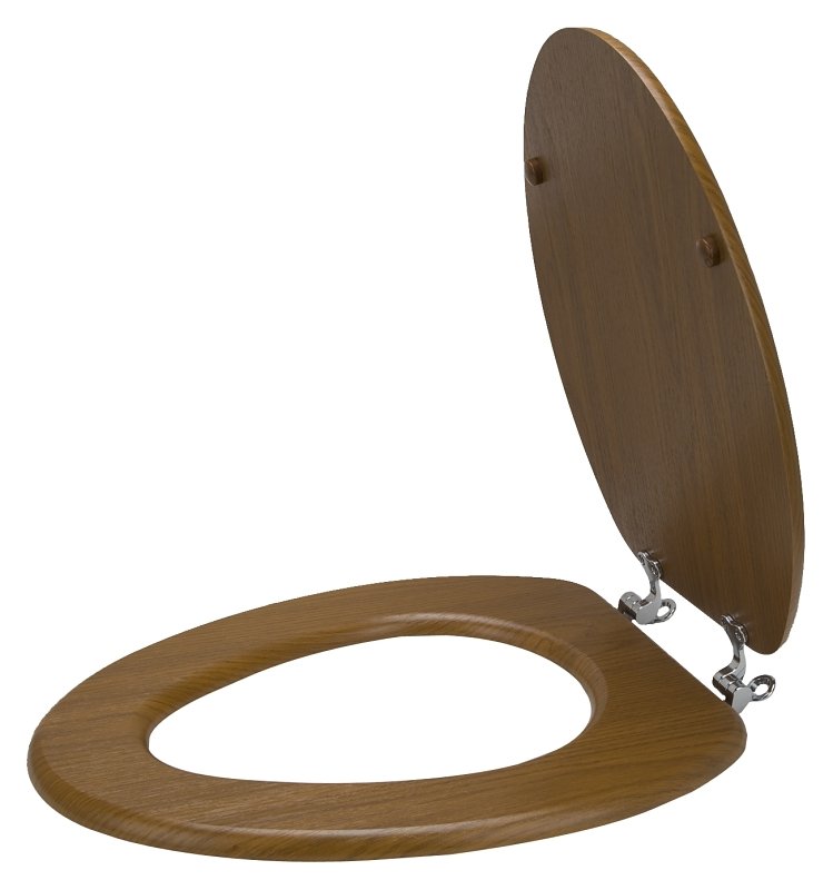TOILET SEAT NATL OAK FNSH 19IN
