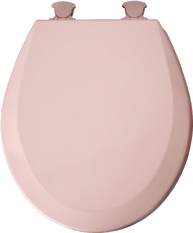 TOILET SEAT RND WOOD PINK     