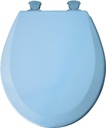 TOILET SEAT RND WOOD SKY BLUE 