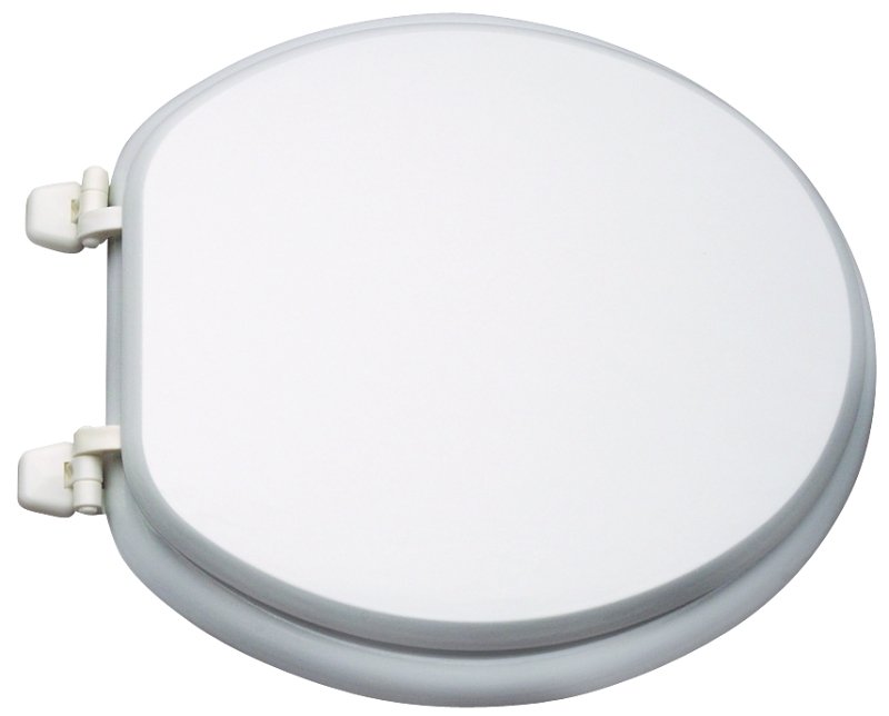 [9930108] TOILET SEAT RND WOOD WHITE    