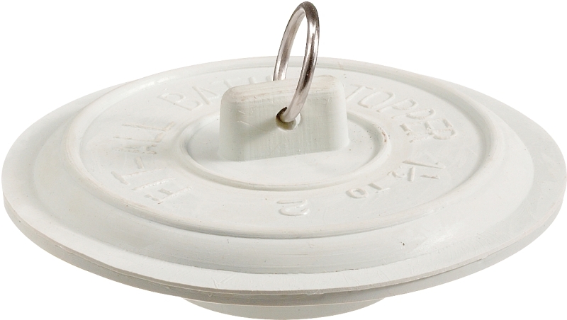 TUB STOPPER WHT RUBB 1-1/2-2  