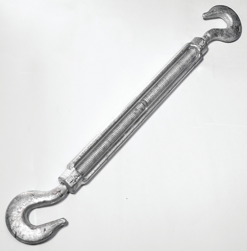 TURNBUCKLE HOOK/HK 1/2X9 GALV 