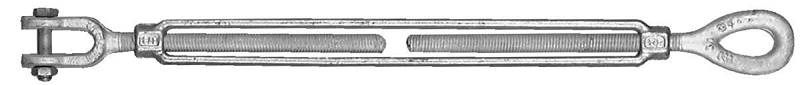 TURNBUCKLE JAW/EYE 1/2X6 GALV 