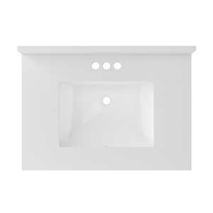 VANITY TOP SNOW WHITE 31X22IN 