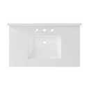 VANITY TOP SNOW WHITE 37X22IN 