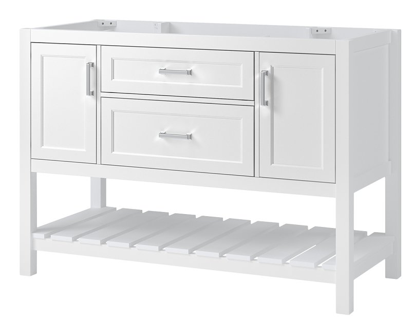 VANITY WOOD WHITE 48X21IN     