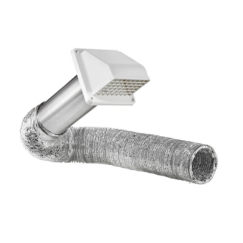 VENT KIT DRYER ALUM 4INX8FT WH