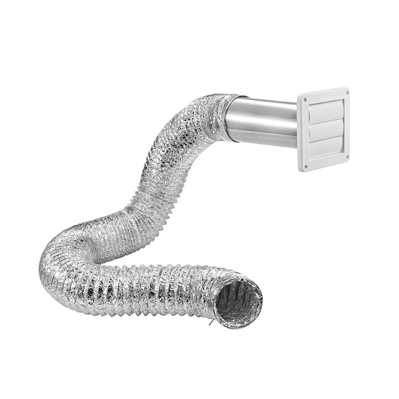 VENT KIT DRYER PLST 4INX8FT WH