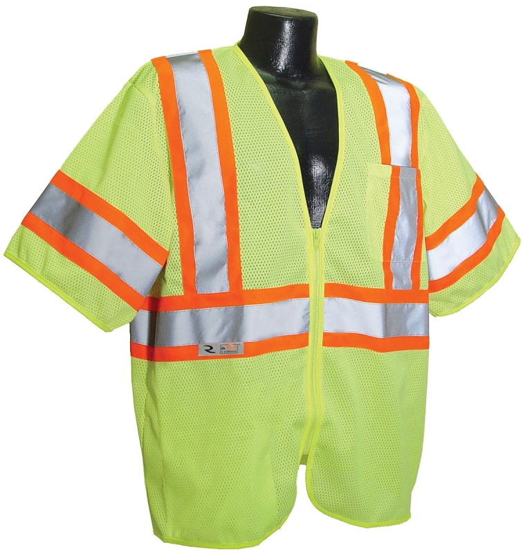 VEST ECONO CLASS 3 MESH GRN XL