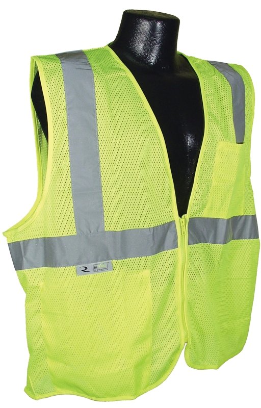 VEST SAFETY CLASS2 MESH GRN LG