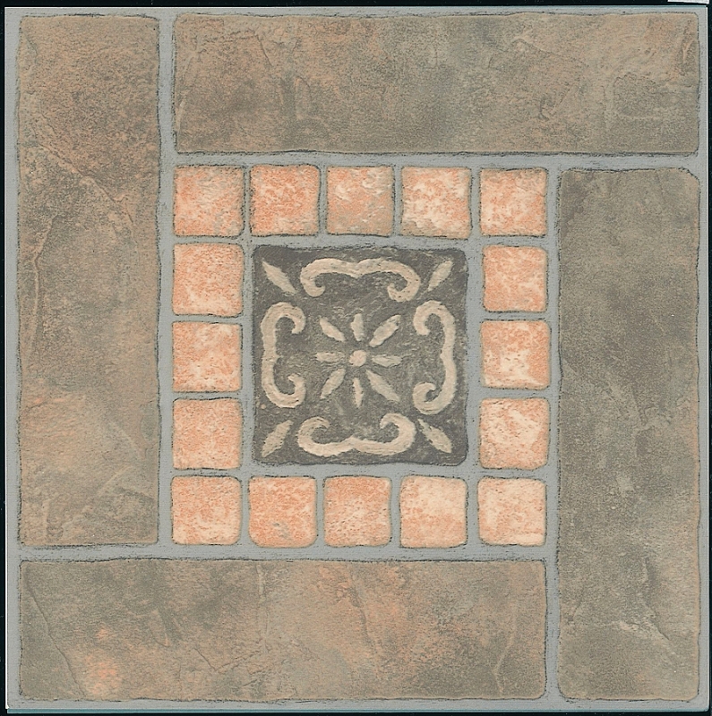 VINYL FLOOR TILE SLATE INLAY  