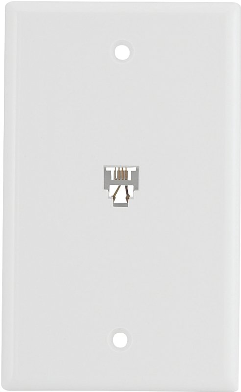 [6730014] WALL JACK MODLR PHONE FLSH WHT