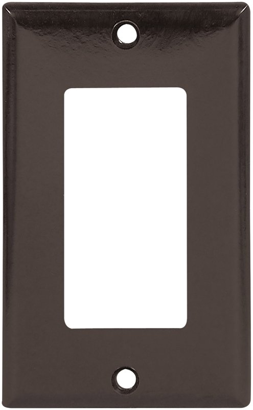 WALL PLATE 1 GANG DECR STD BRN